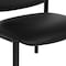 Office Star Products Big and Tall Armless Guest Chair in Dillon Black fabric with Sturdy Black Metal Frame 55054B-R107 - alternate 2