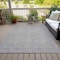Homeroots 3' X 5' Gray And Ivory Geometric Washable Indoor Outdoor Area Rug 602377 - alternate 2