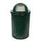 Mytcoat Trash Receptacle, Dome Lid, Liner, 32 Gal, Green, Punched Steel, Textured Coating 804372 - alternate 1