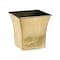 Homeroots 7in Gold Recycled Plastic Indoor Outdoor Square Pot Planter 488275 - alternate 2