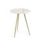 Homeroots 16" White and Gold Stone and Metal Tray Table 605372 - alternate 2