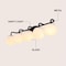 Jonathan Y Louis Parisian Globe 33" 5-Light Metal/Frosted Glass Modern Contemporary LED Vanity Light, Black JYL3559B - alternate 2