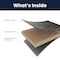 Flash Furniture Commercial 36" Black Faux Marble HPL Tabletop - Black Bar Height X Base ST-RD36-BKMAR-T3030B-GG - alternate 2
