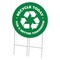 Signmission 16 in Height, 0.04 in Width, Corrugated Plastic, 16" x 16", C-16-CIR-DS-WS-Recycle C-16-CIR-DS-WS-Recycle - alternate 2