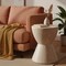 Leisuremod Loft Modern Fiberstone Hourglass Side Table, Weather-Resistant, Fully Assembled LST14SM - alternate 2