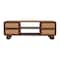 Homeroots 43in Brown Solid Wood Enclosed and Open Storage TV Stand 719197 - alternate 1