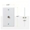 Newhouse Hardware TV Cable Wall Plate White TVP-WH-01 - alternate 2