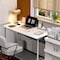Yssoa Small Space 40 Inches Writing Desk with Headphone Hooks, Simple Wooden Design, Suitable for S FNDESKOFFICELITE47X20WHT - alternate 2