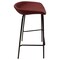 Leisuremod Servos Barstool with Upholstered Faux Leather Seat and Powder Coated Iron Frame, Bordeaux SSBL-18BOR - alternate 2