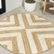 Jonathan Y Piper Two-Tone Chevron Round Jute Cream/Natural 5 ft Round Area Rug RNF111B-5R - alternate 1