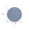 Homeroots 8' Navy Blue And Ivory Round Chevron Washable Indoor Outdoor Area Rug 595327 - alternate 2