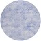 Homeroots 8' Sky Blue And Ivory Round Geometric Washable Indoor Outdoor Area Rug 603295 - alternate 2