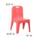 Flash Furniture Red Plastic Stack Chair, PK10 10-YU-YCX-011-RED-GG - alternate 2