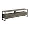 Monarch Specialties TV Stand, 72'', Media Entertainment Center, Dark Bronze Laminate, Black Metal, Contemporary I 2847 - alternate 2