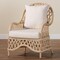 Bali & Pari Florence Bohemian Ivory Braided Rattan Arm Chair 248-13725-ZORO - alternate 2