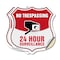 Signmission No Trespassing Shield Sign 24 Hour Surve, 18 inch X 18 inch, Vinyl Decal, 2PK SHI-D-2PACK-18-419 - alternate 1