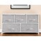 Homeroots 39" Gray and White Steel and Fabric Five Drawer Dresser 470360 - alternate 2