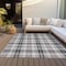 Homeroots 5' X 8' Black Ivory And Red Plaid Washable Indoor Outdoor Area Rug 597082 - alternate 2