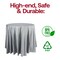 Smarty Had A Party 84 Silver Round Disposable Plastic Tablecloths 96 Tablecloths, 96PK 823270-SV-CASE - alternate 2