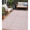 Homeroots 5' X 8' Pink And Ivory Damask Washable Indoor Outdoor Area Rug 595182 - alternate 1