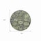 Homeroots 8' Fern Green And Blue Round Damask Washable Indoor Outdoor Area Rug 609068 - alternate 2