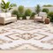 Jonathan Y Sumak High-Low Pile Neutral Diamond Kilim Brown/Ivory 5 ft. x 8 ft. Indoor/Outdoor Area Rug SBH107C-5 - alternate 1