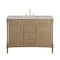 James Martin Vanities Kinnsden 48" Single Vanity, Weathered Oak w/ 3 CM Siberian Silestone Top D680-V48-WTO-3SFR - alternate 1