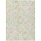 Homeroots 5' X 8' Pink Green And Beige Geometric Washable Indoor Outdoor Area Rug 603479 - alternate 2