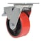 Vestil Polyurethane Swivel With Total Brake Caster 5 In. Diameter x 2 In. Width 990 lb Red/Black CST-VE-5X2PU-SWTB - alternate 2