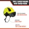 Malta Dynamics Safety Helmet w/Tinted Visor, Acrylonitrile Butadiene Styrene (ABS), Ratchet, Yellow HTY2002 - alternate 2
