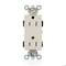 Leviton Straight Blade Receptacle, 5-15R, 15 A, 125V AC, Flush Mount, Self-Grounded M1626-T - alternate 1