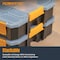 Powertec Small Parts Tool Box 2PK - 14 Compartments, Stackable, Interlocking, Removable Dividers, 2PK 72364-P2 - alternate 2