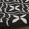 Homeroots 5' X 7' Black And Ivory Geometric Indoor Outdoor Area Rug 572642 - alternate 2