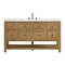 James Martin Vanities Breckenridge 60 in. Single Vanity, Light Natural Oak, w/ 3 CM White Zeus Quartz Top 330-V60S-LNO-3WZ - alternate 1