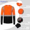 Protectx Long Sleeve T-Shirt, Class 2, Type R, Polyester, Orange, M ST-150LS1-OR1-M-01 - alternate 2