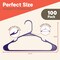 Campior Premium Clothes Hangers, Slim, Durable Plastic, Shoulder Grooves, Purple, 100PK CMPPLH100PU - alternate 2