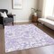 Homeroots 9' X 12' Lavender Ivory And Purple Paisley Washable Indoor Outdoor Area Rug 588652 - alternate 2