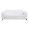 Homeroots 83" White Italian Leather USB Reclining Sofa With Black Legs 482210 - alternate 2
