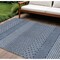 Homeroots 8' X 10' Navy Blue And Ivory Chevron Washable Indoor Outdoor Area Rug 612283 - alternate 1