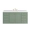 James Martin Vanities Chicago 60 in. Single Vanity, Smokey Celadon, w/ 3 CM White Zeus Silestone Top 503-V60S-SC-3WZ - alternate 2
