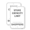 Signmission Store Capacity Limit Shoppers, 18'' X 24'' 2 Signs, Heavy Gauge Aluminum, 2PK A-1824-2PACK-25438 - alternate 1