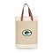 Picnic Time Family Of Brands NFL Green Bay Packers - Pinot Jute 2 Bottle Insulated Wine Bag 539-02-187-124-2 - alternate 1