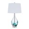 Homeroots 27" Clear Glass Table Lamp With White Empire Shade 524783 - alternate 1
