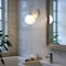 Jonathan Y Louis Parisian Globe 5.75" 1-Light Metal/Frosted Glass Modern Contemporary LED Vanity Light, Almond JYL3534C - alternate 2