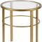 Homeroots 22" Brass And Clear Glass And Steel Round End Table 543816 - alternate 2