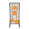 5S Supplies 5S Housekeeping Shadow Board Broom Station Version 12 - Gray Board / Orange Shadows  With Broom HSB-V12-GRAY/ORANGE-KIT - alternate 1