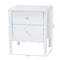 Baxton Studio Hoffman Nightstand - 2-Drawer Bedside Table with Scalloped Apron and Turned Legs for Bedroom, White 272-14815-ZORO - alternate 2
