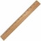 Charles Leonard Office Ruler, 12in Length x 1.3in Width, Wood, Metal, Brown 77312 - alternate 2
