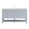 James Martin Vanities Breckenridge 60 in. Single Vanity, Serenity Blue, w/ 3 CM Lime Delight Quartz Top 330-V60S-SRB-3LDL - alternate 1