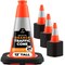 Xpose Safety Traffic Safety Cone, 12 in, PVC, 6 in Reflective Collar, Orange, 24 pk OTC12-4-24-X-S - alternate 1